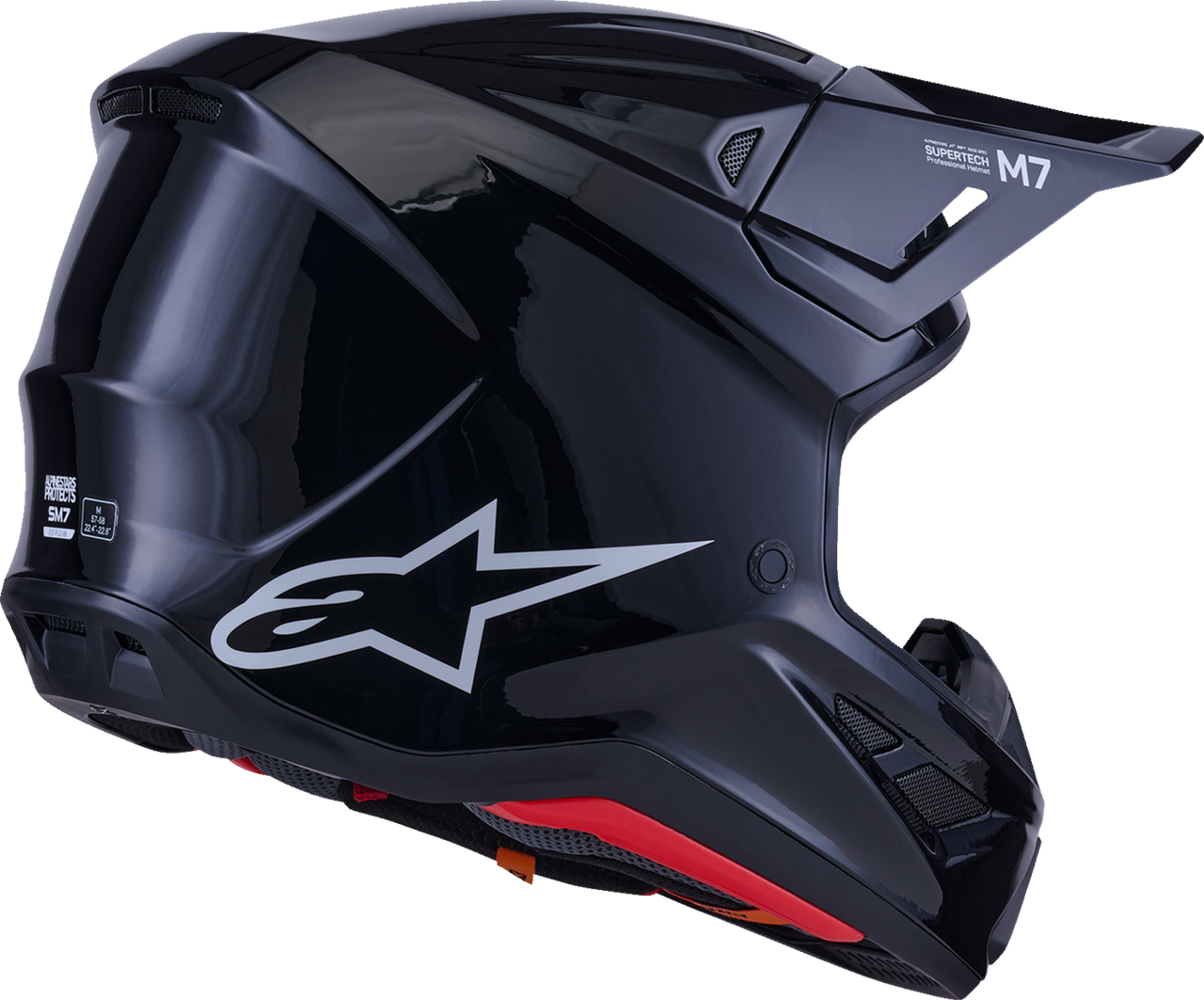 ALPINESTARS SM7 Helmet - Solid - Gloss Black - 2XL 8301426-1180-XXL