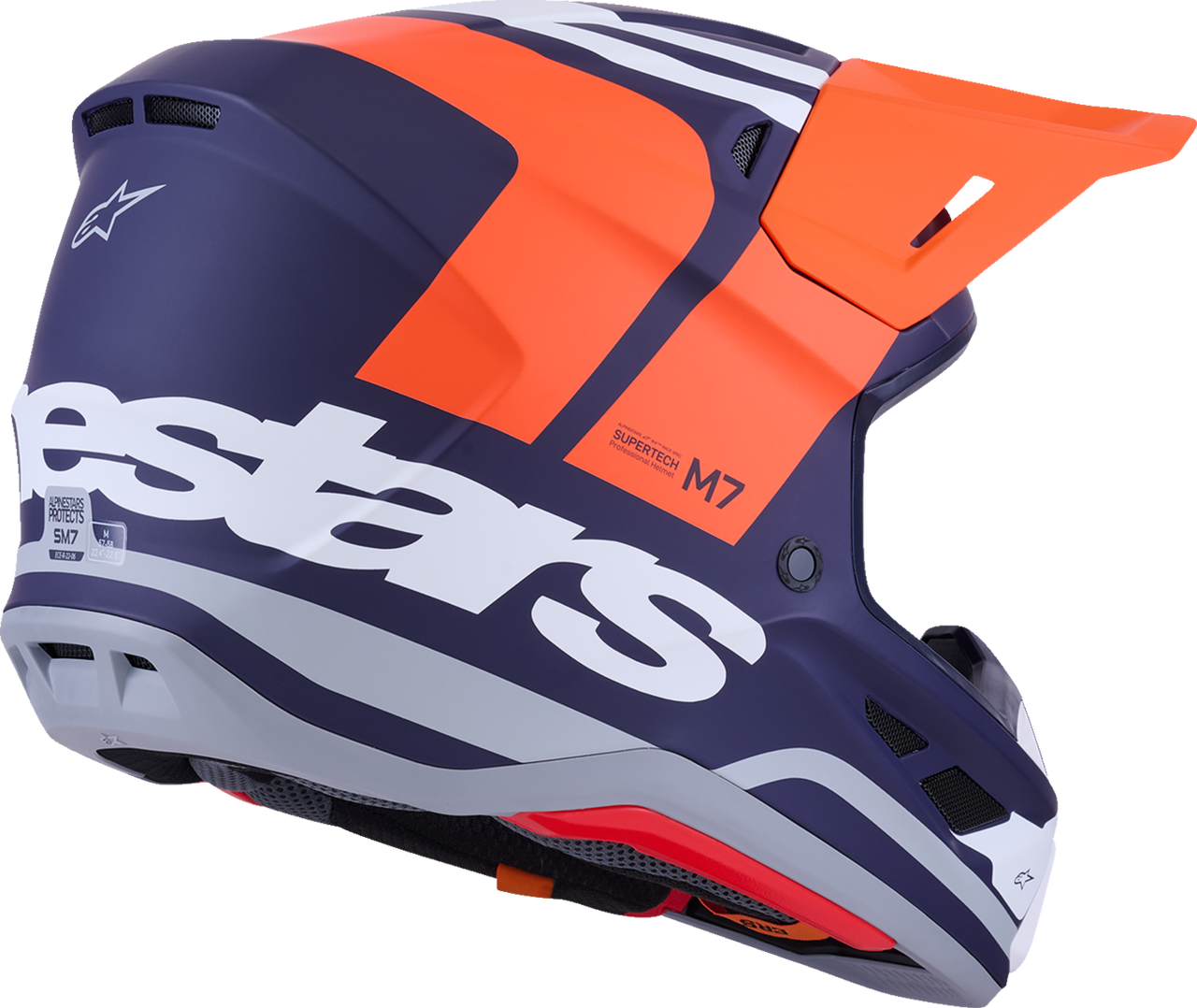 ALPINESTARS SM7 Helmet - Core - Matte Orange/Blue - Small 8301826-408-S