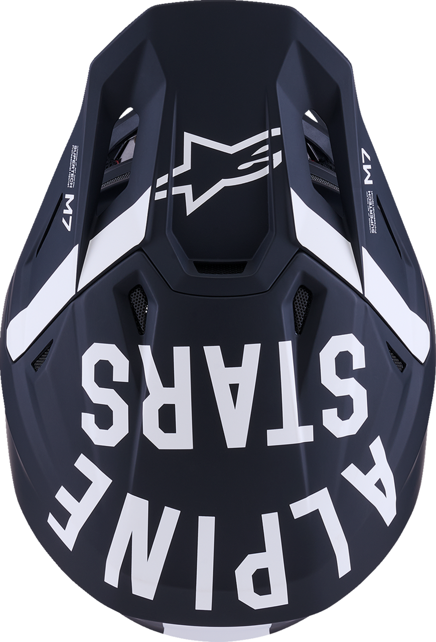 ALPINESTARS SM7 Helmet - Dasher - Matte Black/White - Large 8302226-1121-L