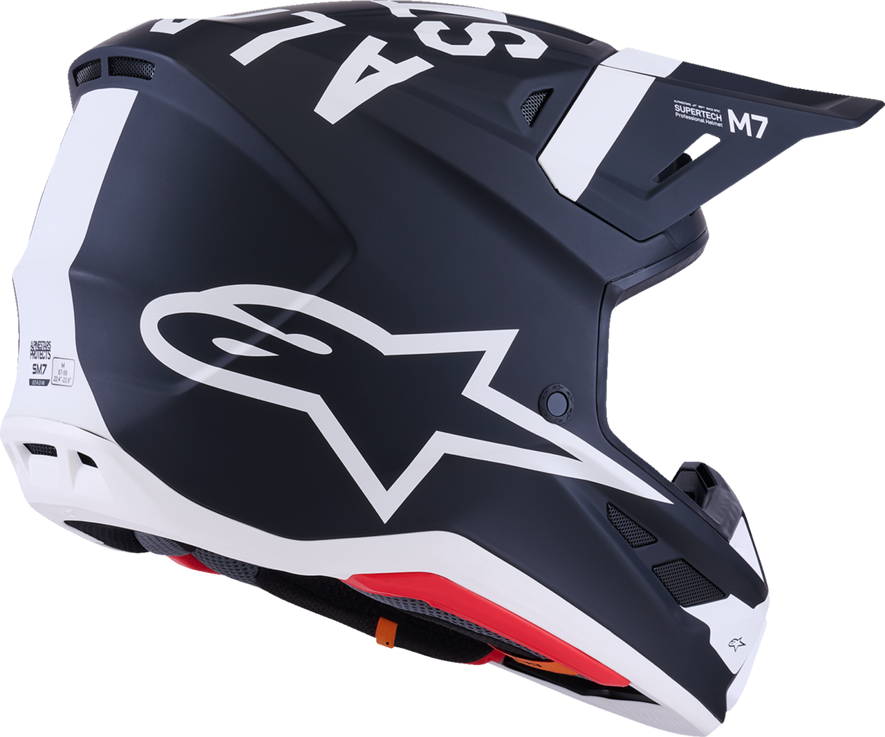 ALPINESTARS SM7 Helmet - Dasher - Matte Black/White - 2XL 8302226-1121-XXL