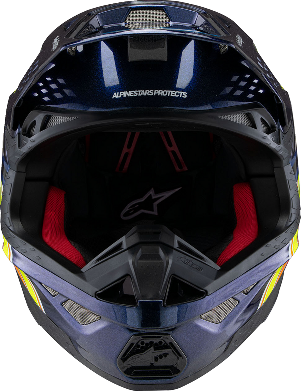 ALPINESTARS Supertech M10 Helmet - TLD Edition 25 - MIPS® - Gloss Dark Blue/Orange/Yellow/Fluo Red - XS 8300225-7156-XS