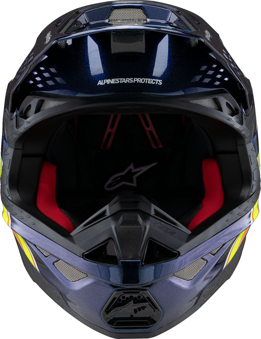 ALPINESTARS Supertech M10 Helmet - TLD Edition 25 - MIPS® - Gloss Dark Blue/Orange/Yellow/Fluo Red - Medium 8300225-7156-M