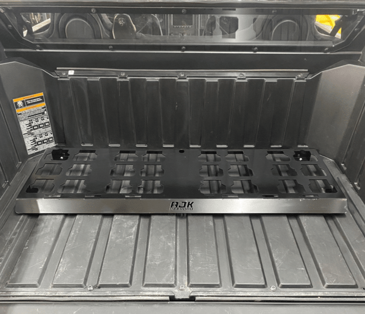 Polaris Xpedition Packout Mount by AJK Offroad with no kits installed, front wide view