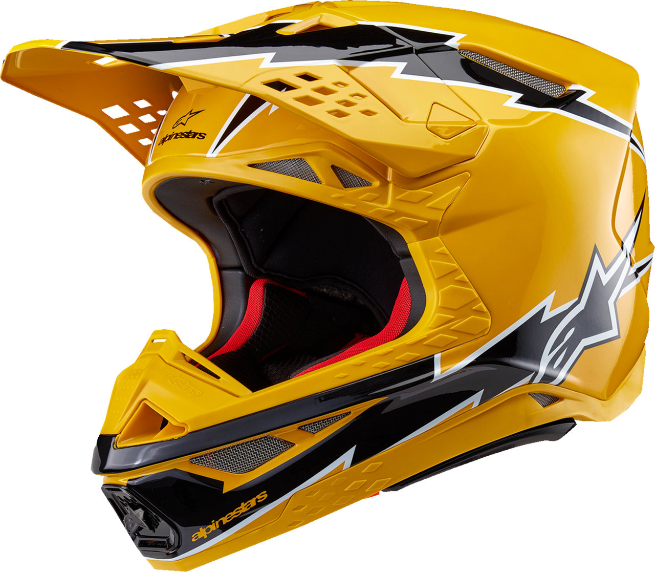 ALPINESTARS Supertech M10 Helmet - Ampress - MIPS® - Gloss Black/Yellow - XS 8300823-1414-XS