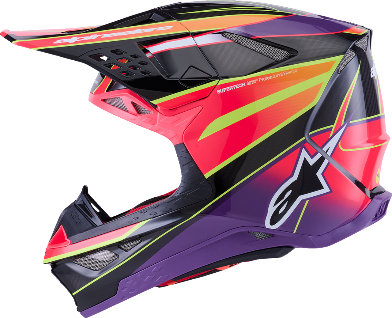 ALPINESTARS Supertech M10 Helmet - MIPS® - Era - Gloss Pink/Violet/Yellow Fluo - XS 8301223-3145-XS