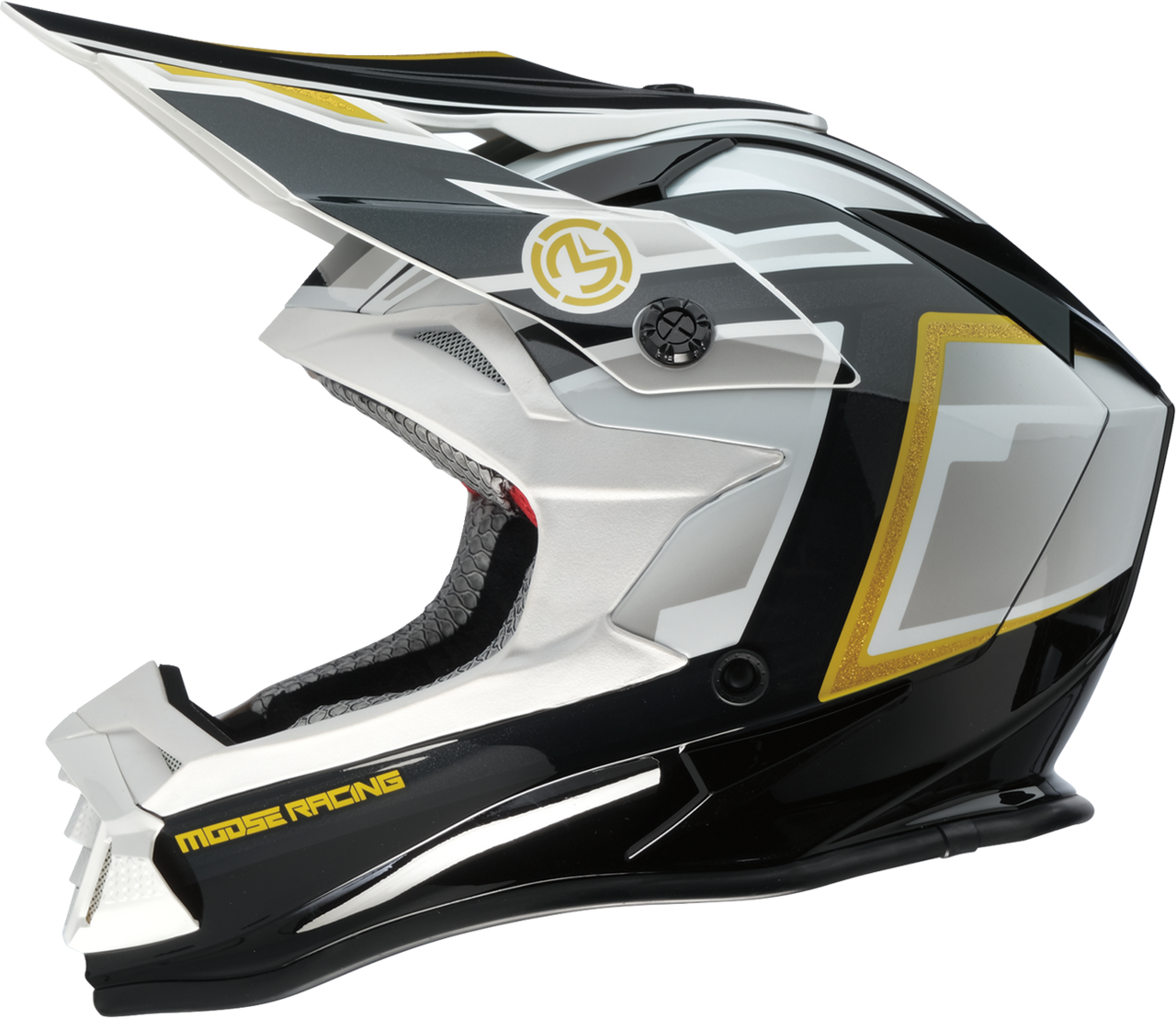 MOOSE OFFROAD MR3 Helmet - F.A.F. - White/Black/Gold - Large 0110-8930