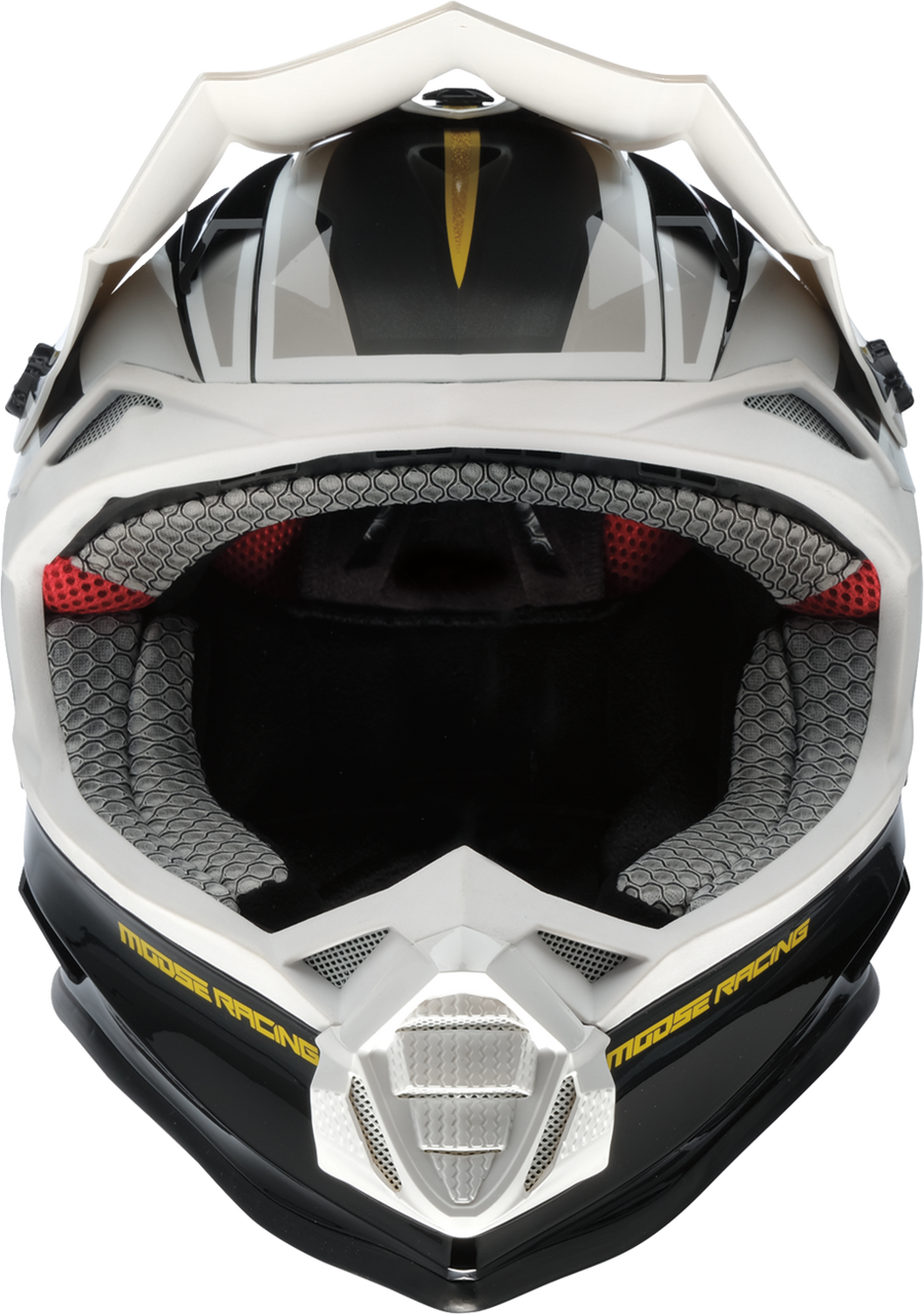 MOOSE OFFROAD MR3 Helmet - F.A.F. - White/Black/Gold - Large 0110-8930