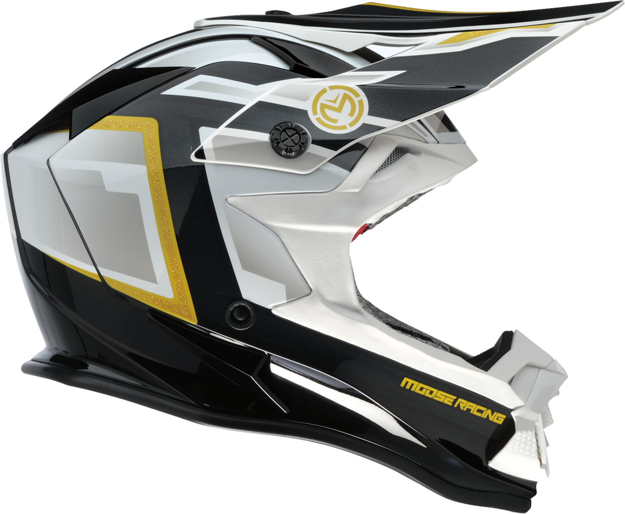 MOOSE OFFROAD MR3 Helmet - F.A.F. - White/Black/Gold - Medium 0110-8929