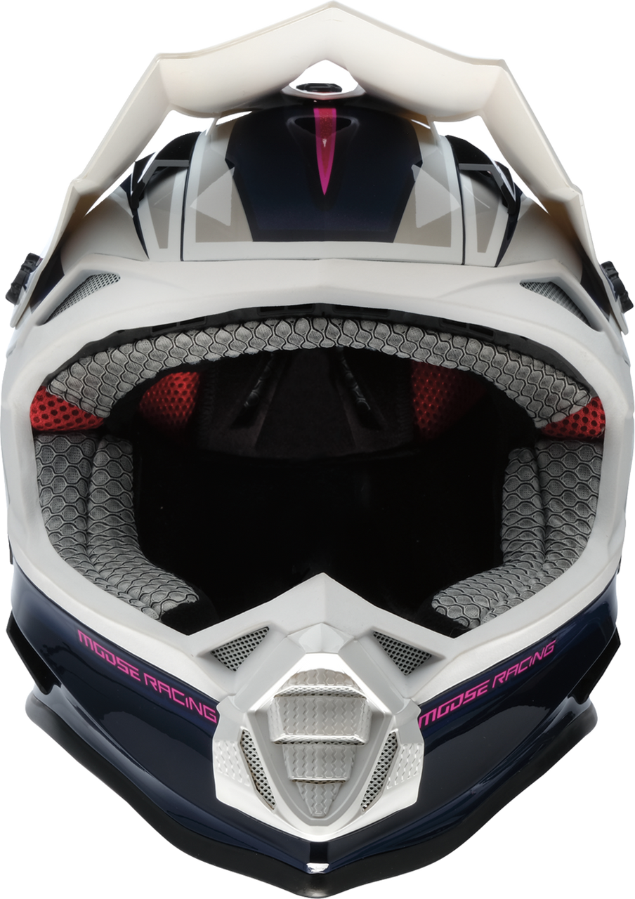 MOOSE OFFROAD MR3 Helmet - F.A.F. - White/Navy/Pink - Large 0110-8950