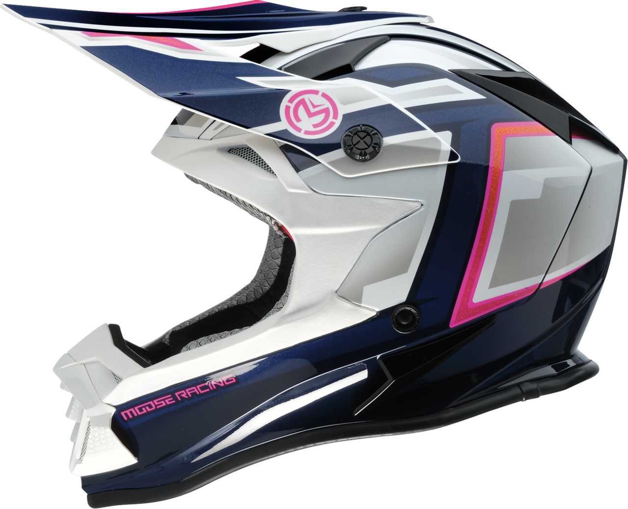 MOOSE OFFROAD MR3 Helmet - F.A.F. - White/Navy/Pink - 2XL 0110-8952