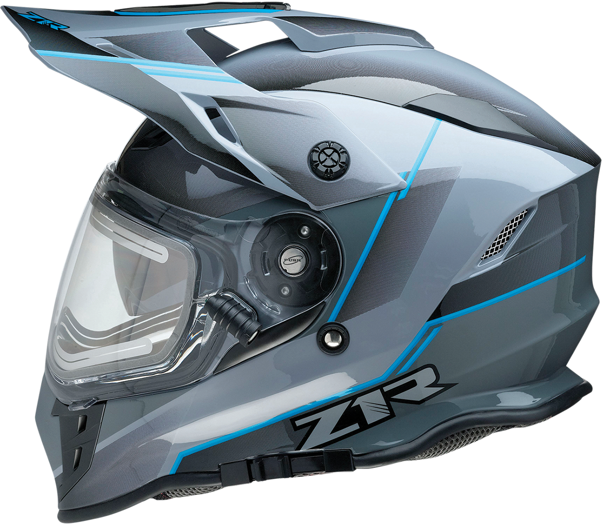 Z1R Range Snow Helmet - Bladestorm - Electric - Dual Pane - Gray/Black/Blue - Small 0101-14060