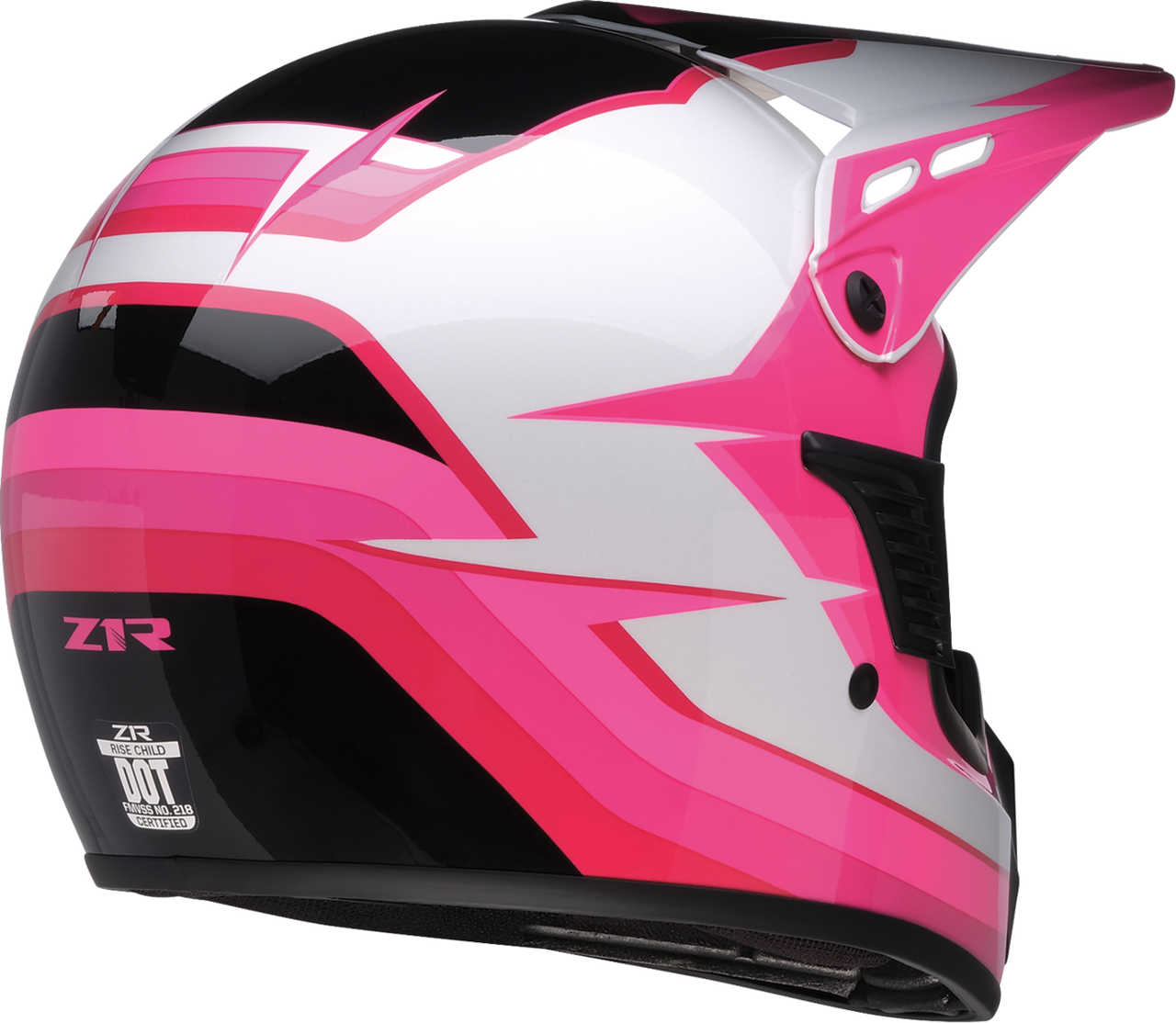 Z1R Child Dirt Maxx Helmet - Vortex - Pink/White - L/XL 0111-1747