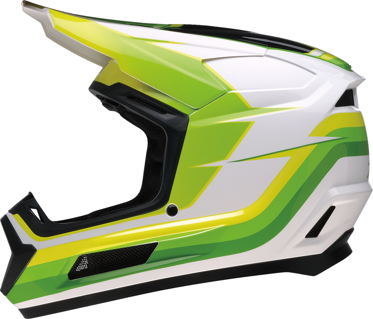 Z1R Youth Dirt Maxx Helmet - Vortex - White/Green - Medium 0111-1739
