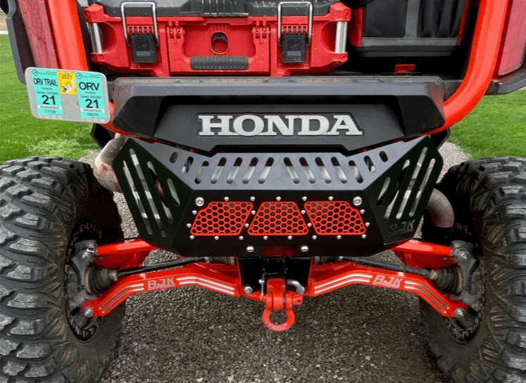 Honda Talon Exhaust Cover by AJK Offroad in Black