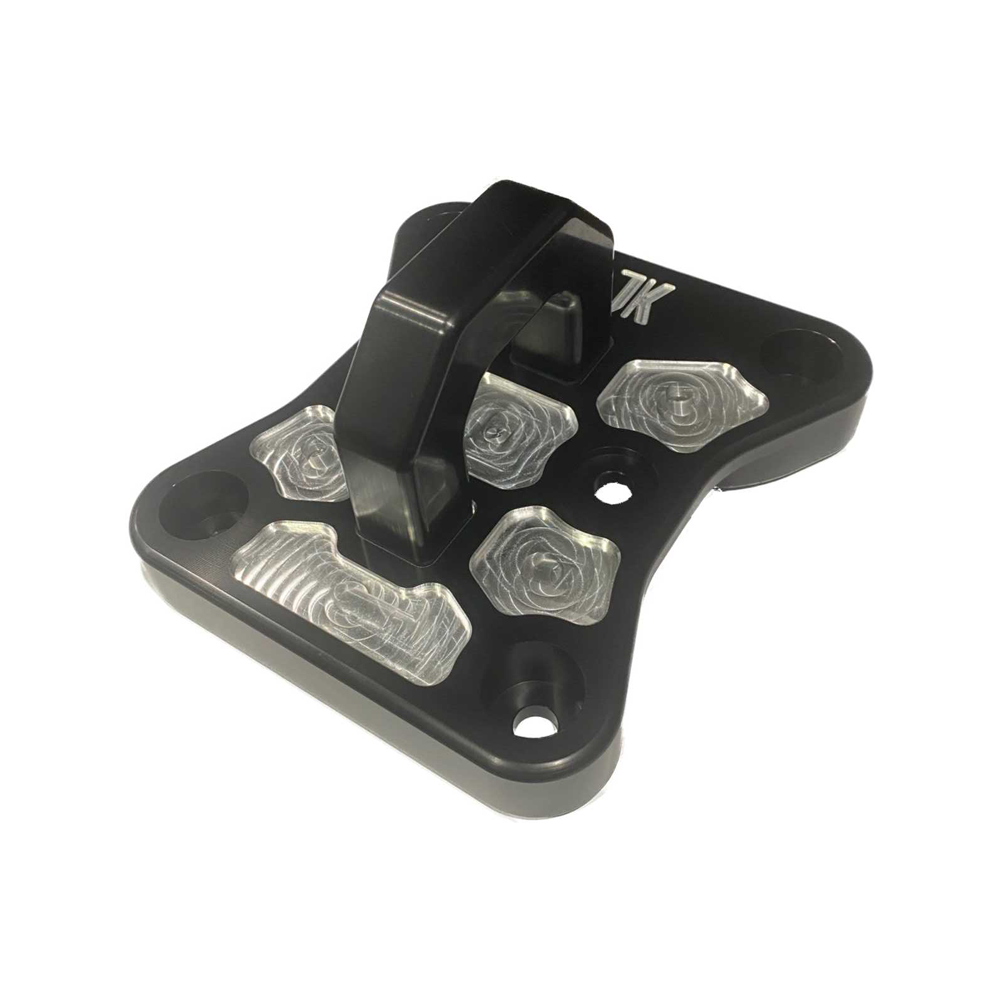 Can-Am X3 Billet Aluminum Radius Rod Plate by AJK Offroad Lower Right Side View