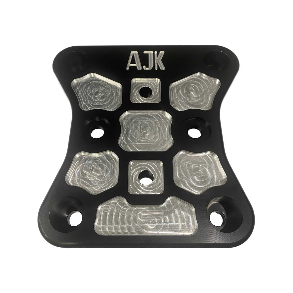 Can-Am X3 Billet Aluminum Radius Rod Plate by AJK Offroad Lower Straight View No Hook