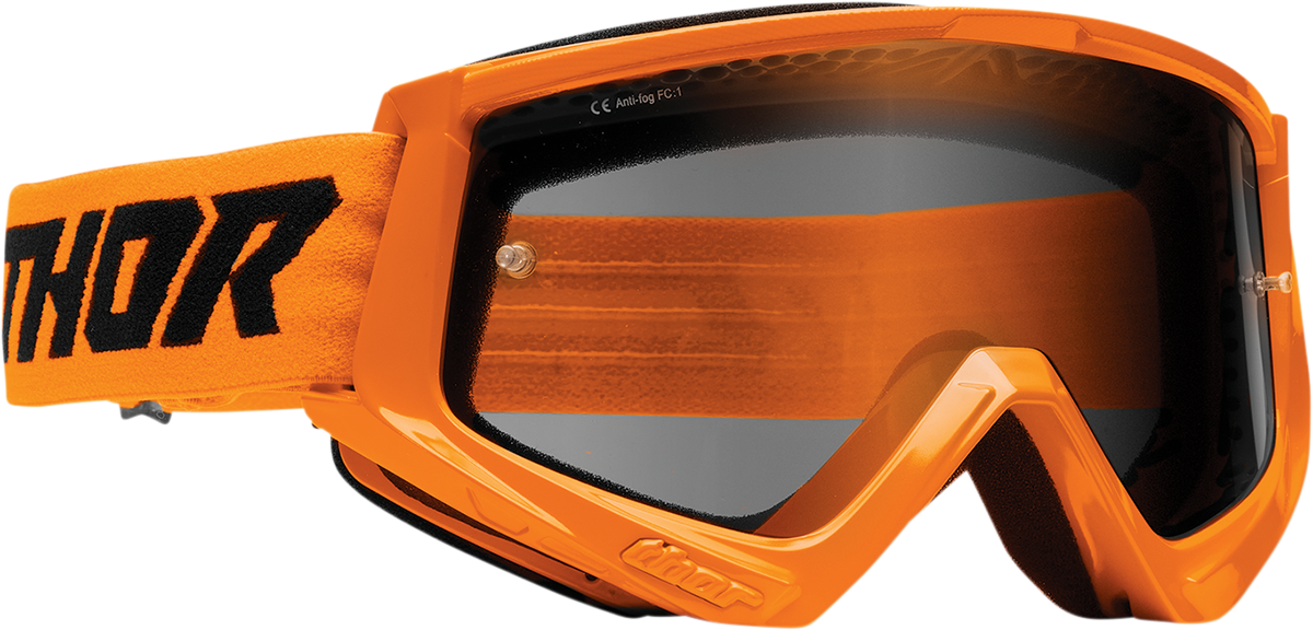THOR Combat Sand Goggle - Racer - Flo Orange/Black - Smoke Lens 2601-2699