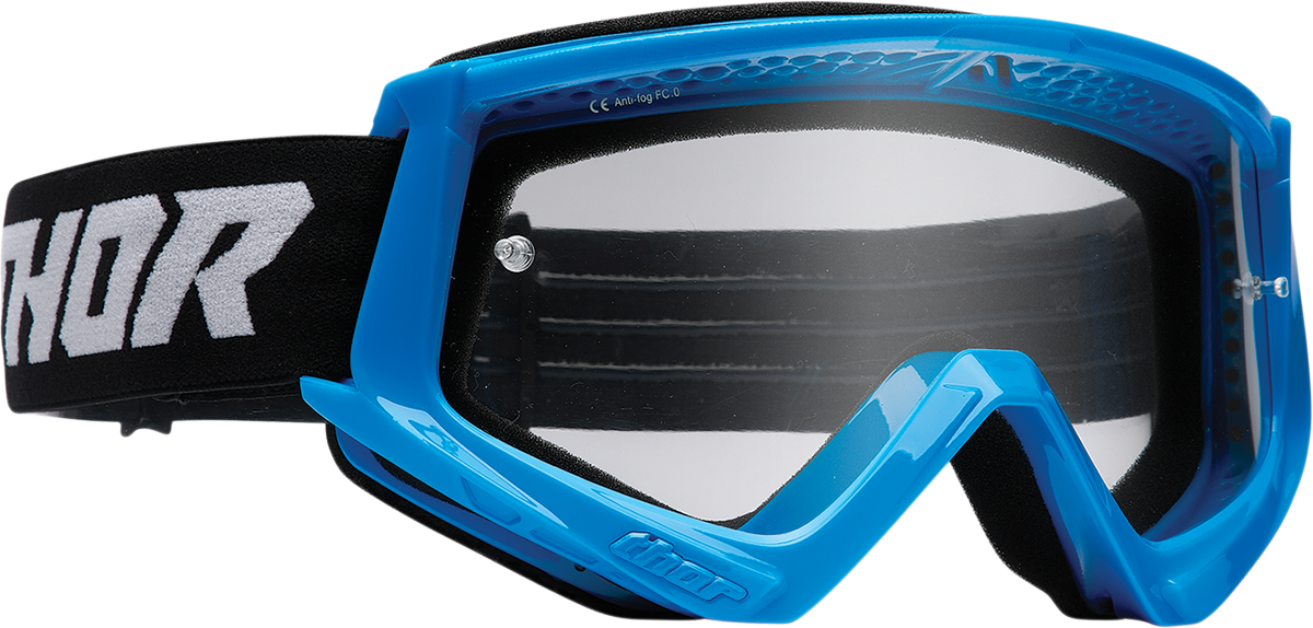 THOR Combat Goggle - Racer - Blue/Black - Clear Lens 2601-2703