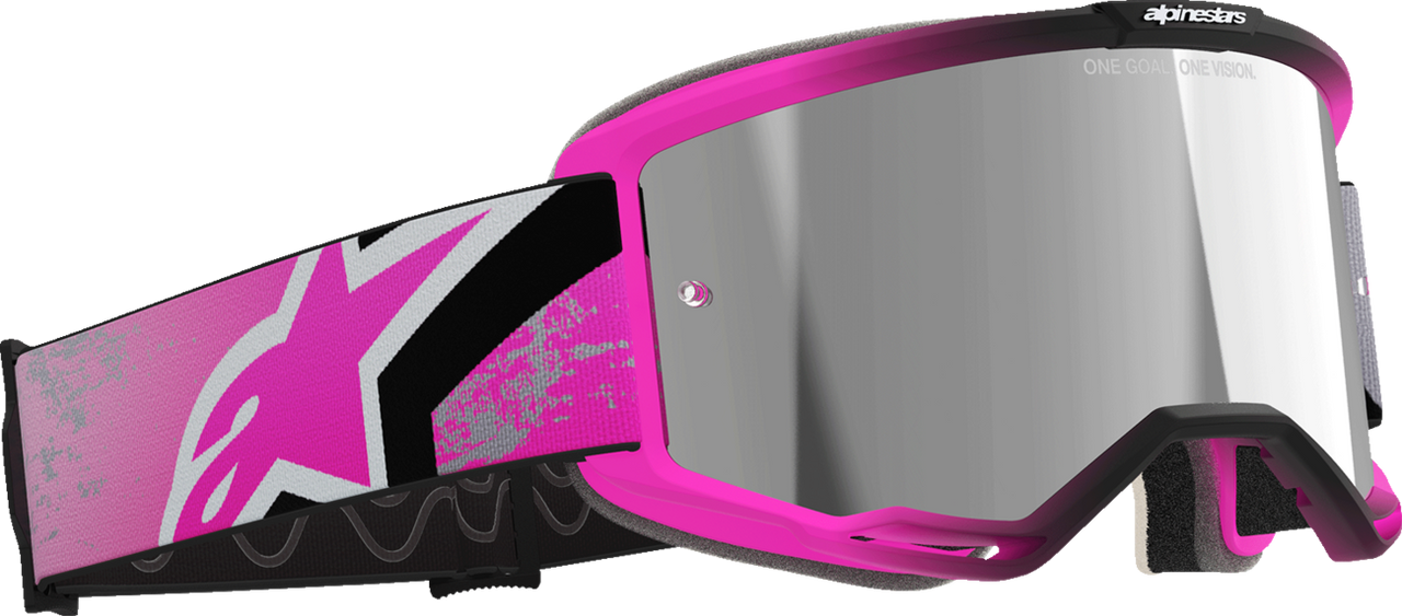 ALPINESTARS GOGGLES Vision 5 Goggle - Lahnd - Iron/Pink - Silver Mirror Lens 5100626-9284