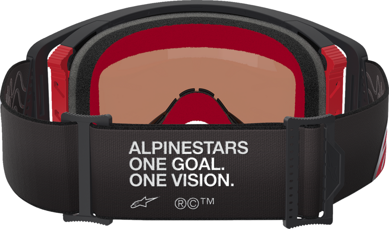 ALPINESTARS GOGGLES Supertech Goggle - Corp - Black/Red - Silver Mirror Lens 5100325-1434