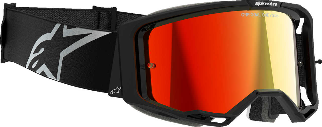 ALPINESTARS GOGGLES Vision 8 Goggle - Corp - Black - Red Mirror Lens 5101625-1446