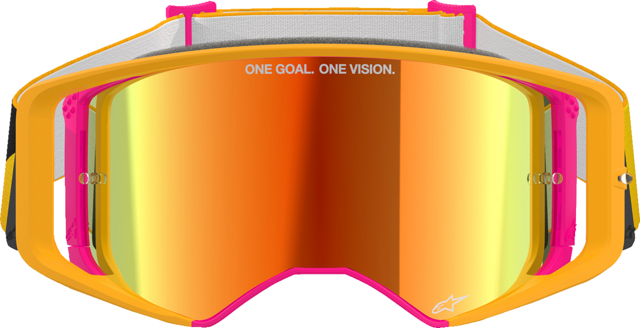 ALPINESTARS GOGGLES Supertech Goggle - Corp - Fluo Yellow - ABS Vision - Red Mirror Lens 5100325-5023