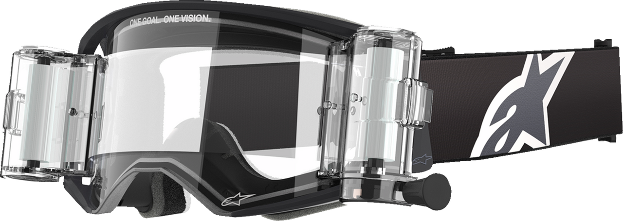 ALPINESTARS GOGGLES Supertech Roll-Off Goggle - Corp - Black/Gray - Clear Lens 5100425-1518
