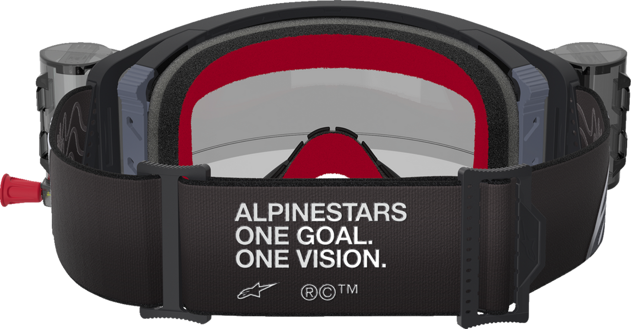 ALPINESTARS GOGGLES Supertech Roll-Off Goggle - Corp - Black/Gray - Clear Lens 5100425-1518