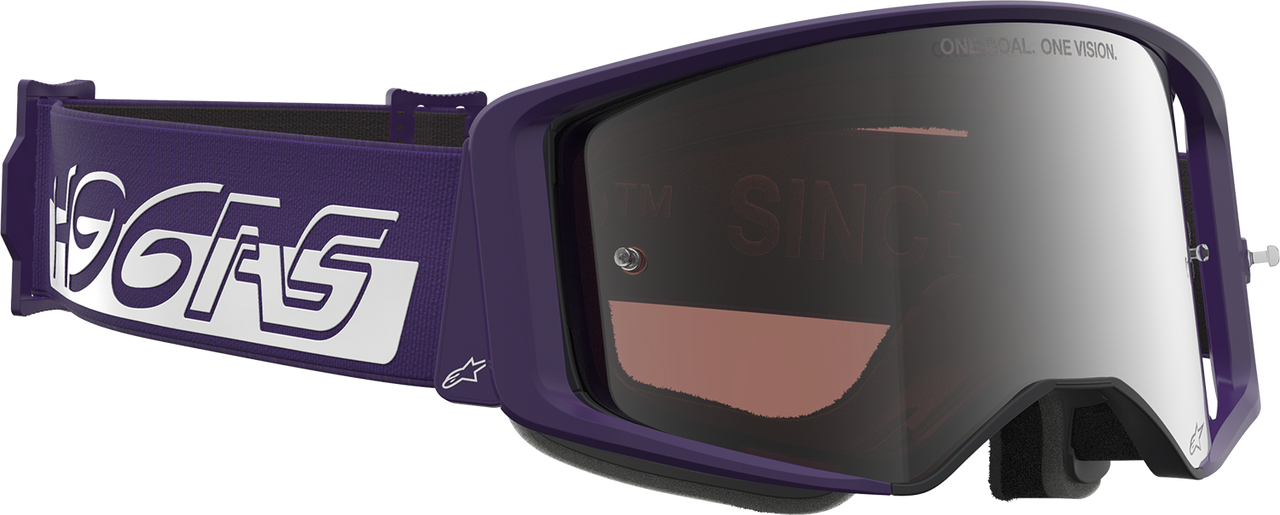 ALPINESTARS GOGGLES Supertech Goggle - Hunta 96 XXV - Purple/White - Silver Mirror Lens 5101226-3168