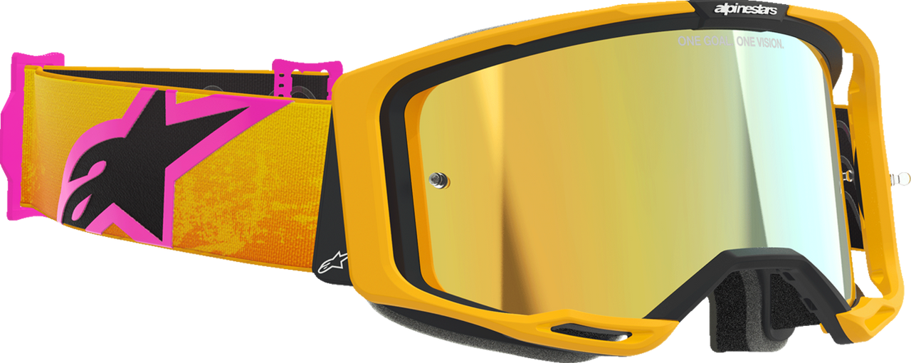 ALPINESTARS GOGGLES Vision 8 Goggle - Corp - Orange/Yellow/Pink - Gold Mirror Lens 5101625-4005