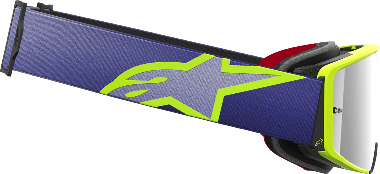 ALPINESTARS GOGGLES Supertech Goggle - Corp - Purple/Yellow - Silver Mirror Lens 5100326-3156