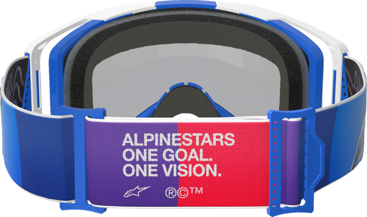 ALPINESTARS GOGGLES Vision 8 Goggle - Corp - Blue/White - Blue Mirror Lens 5101625-7274