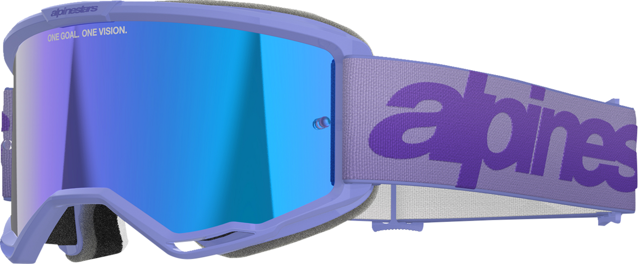 ALPINESTARS GOGGLES Vision 5 Goggle - Wordmark - Purple - Blue Mirror Lens 5102425-3116