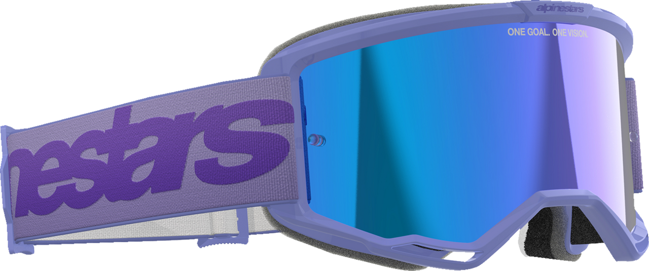ALPINESTARS GOGGLES Vision 5 Goggle - Wordmark - Purple - Blue Mirror Lens 5102425-3116
