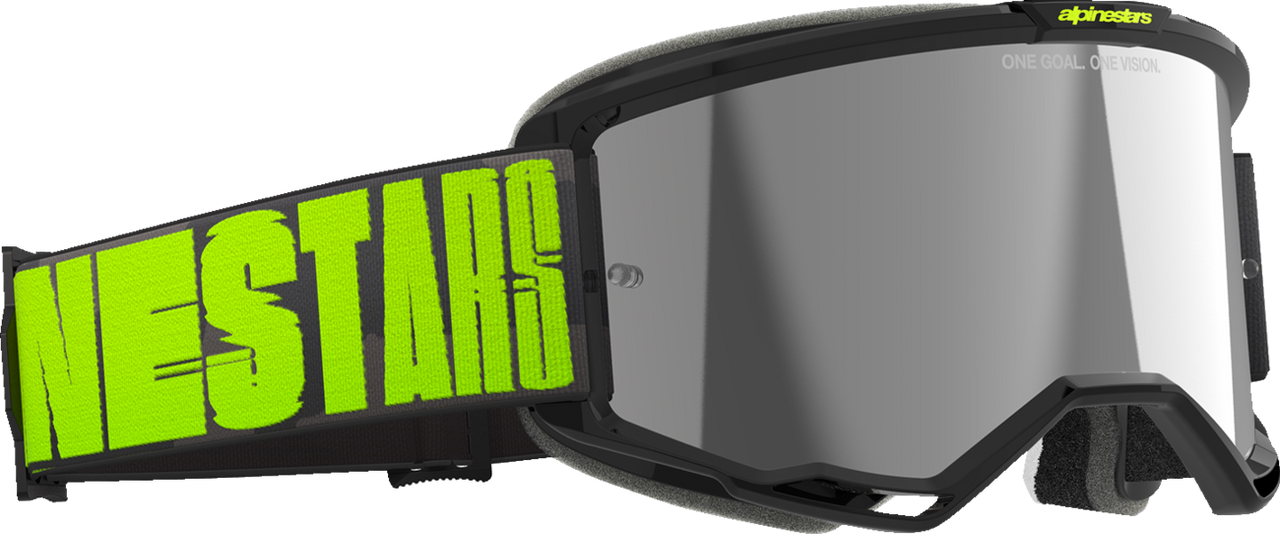 ALPINESTARS GOGGLES Vision 5 Goggle - Hollow - Charcoal/Yellow Fluo - Silver Mirror Lens 5102225-1470
