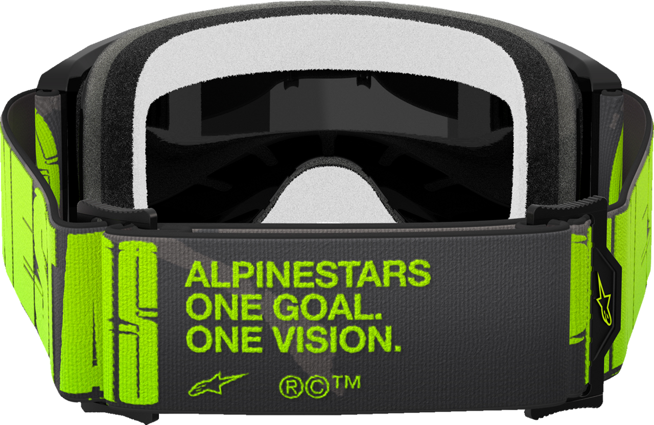 ALPINESTARS GOGGLES Vision 5 Goggle - Hollow - Charcoal/Yellow Fluo - Silver Mirror Lens 5102225-1470