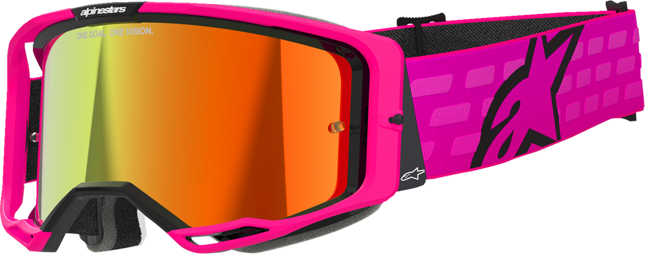 ALPINESTARS GOGGLES Vision 8 Goggle - Corp - Pink - Red Mirror Lens 5101625-3083