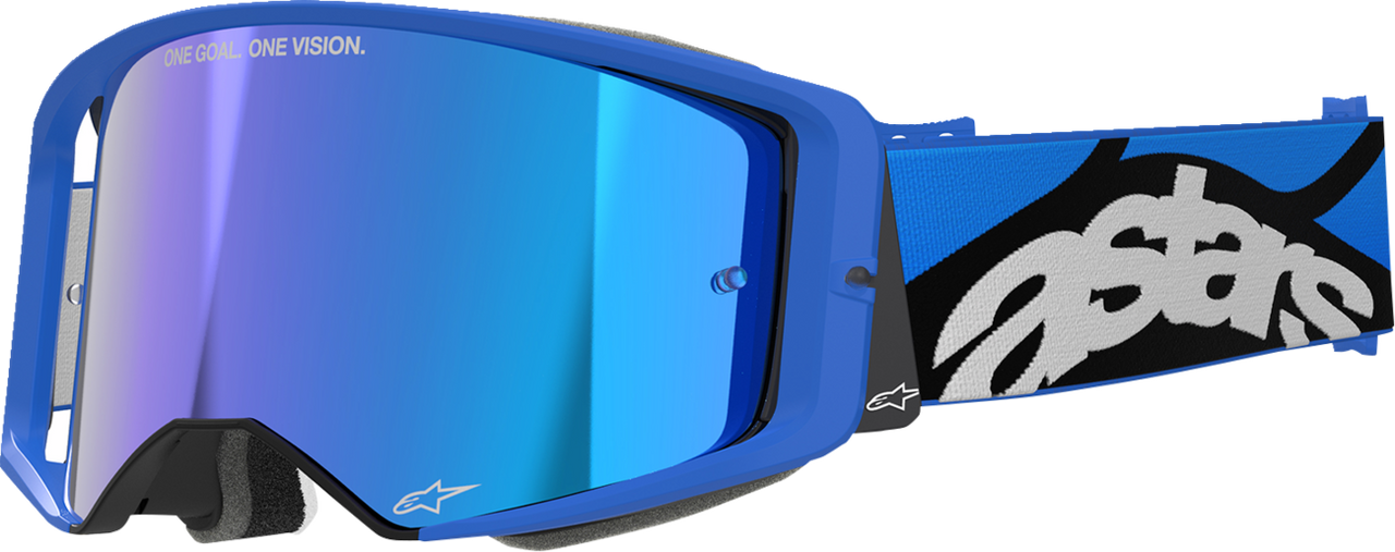 ALPINESTARS GOGGLES Supertech Goggle - Stream - Blue - ABS Vision - Blue Mirror Lens 5100625-7271