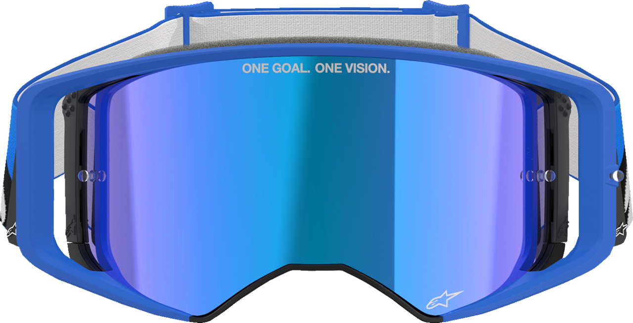 ALPINESTARS GOGGLES Supertech Goggle - Stream - Blue - ABS Vision - Blue Mirror Lens 5100625-7271