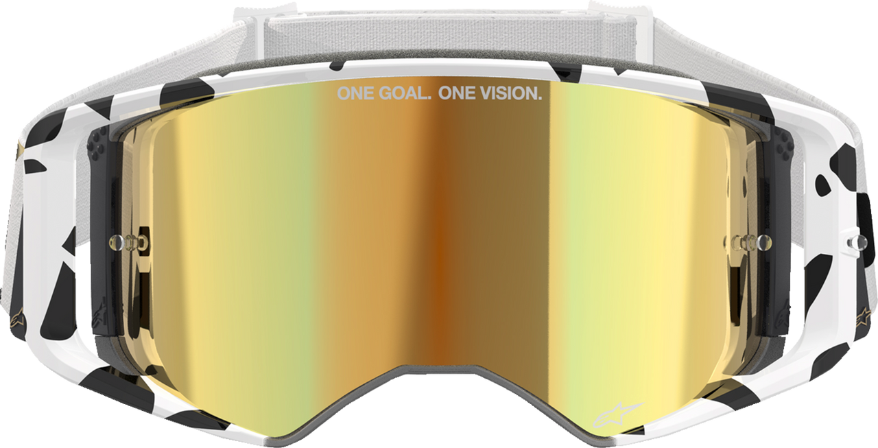 ALPINESTARS GOGGLES Supertech Goggle - Corp - White - ABS Vision - Gold Mirror Lens 5100325-2044