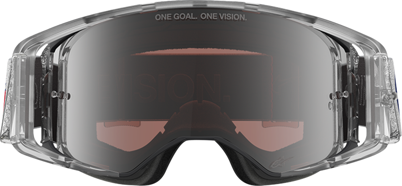 ALPINESTARS GOGGLES Supertech Goggle - Merica 25 - Red/Blue - Silver/Copper 5105226-3720