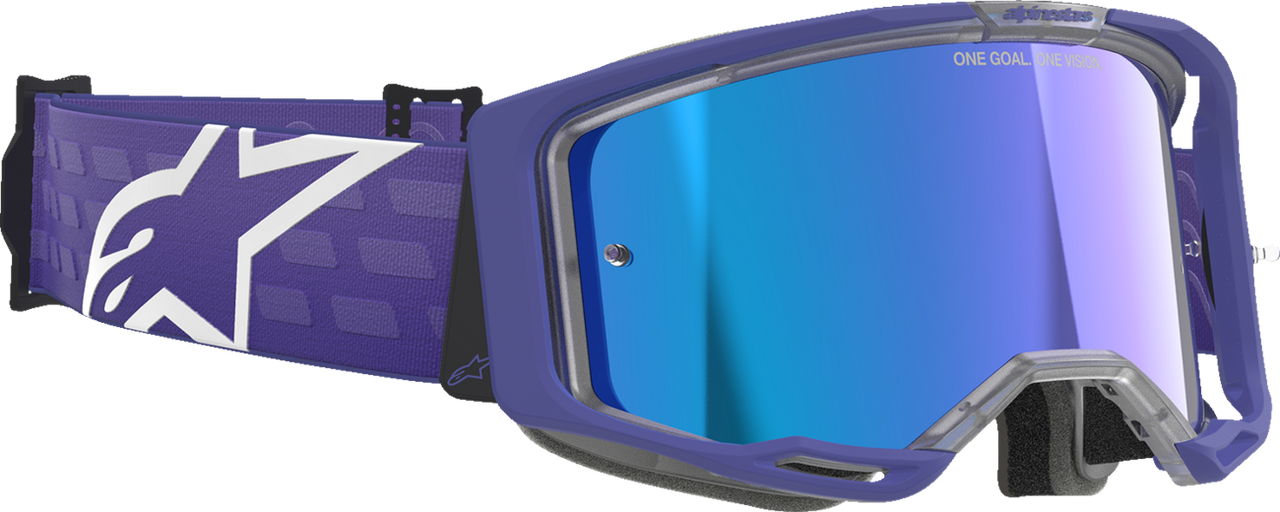 ALPINESTARS GOGGLES Vision 8 Goggle - Corp - Purple - Blue Mirror Lens 5101625-3116