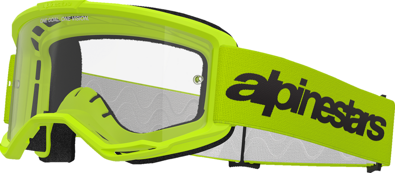 ALPINESTARS GOGGLES Vision 3 Goggle - Wordmark - Yellow - Clear Lens 5103325-5038