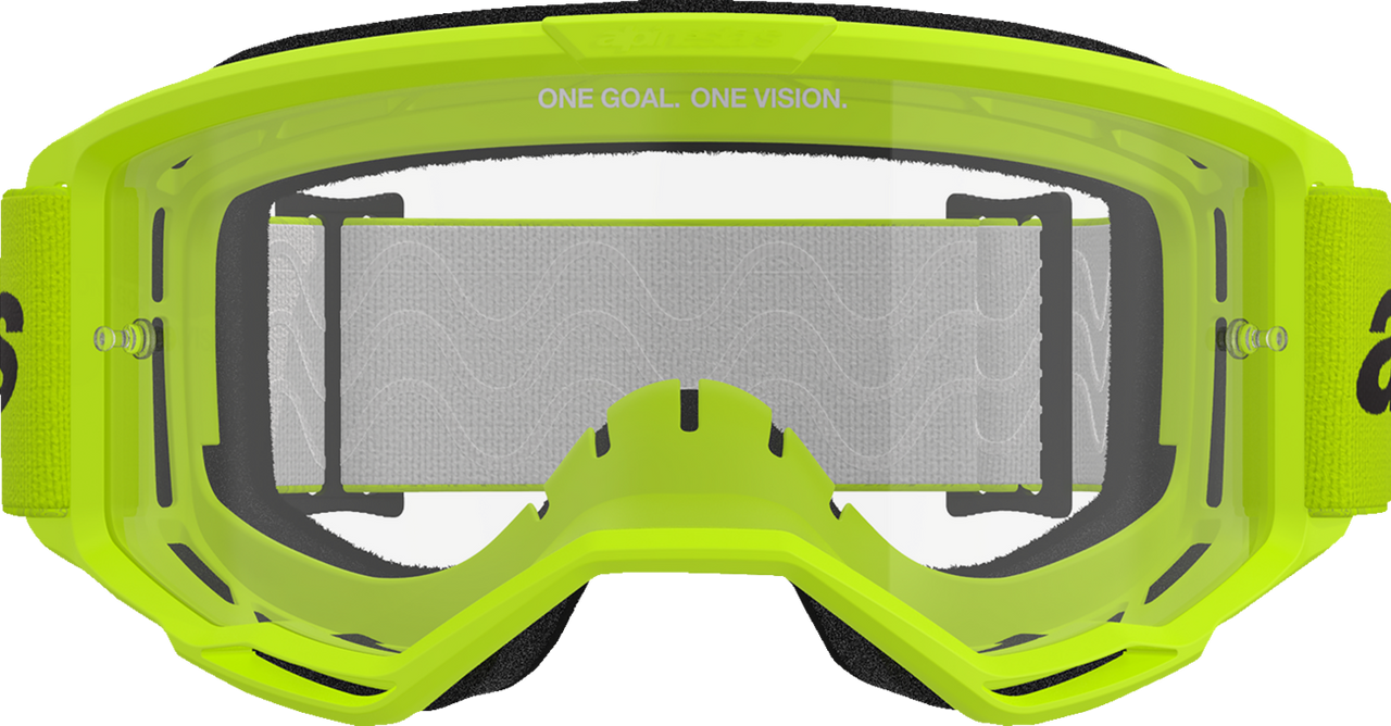 ALPINESTARS GOGGLES Vision 3 Goggle - Wordmark - Yellow - Clear Lens 5103325-5038