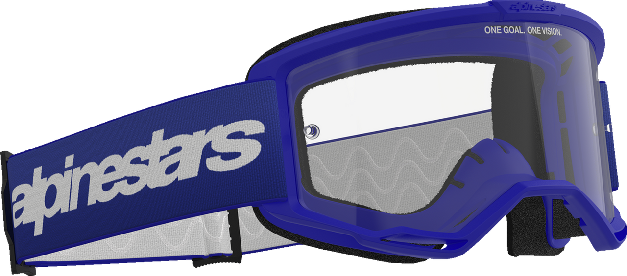 ALPINESTARS GOGGLES Vision 3 Goggle - Wordmark - Blue - Clear Lens 5103325-7189