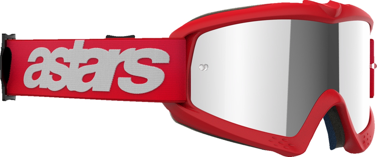 ALPINESTARS GOGGLES Youth Vision Goggle - Blaze - Red - Silver Mirror Lens 5140425-3094