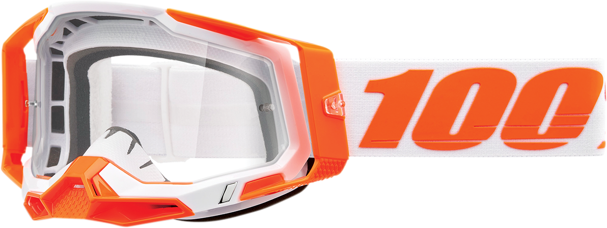 100% Racecraft 2 Goggle - Orange - Clear Lens 50009-00013