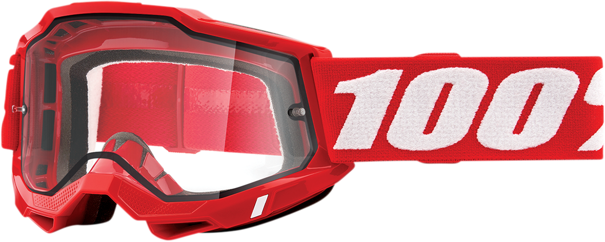 100% Accuri 2 Enduro Goggle - Dual Pane - Red - Clear Lens 50015-00005