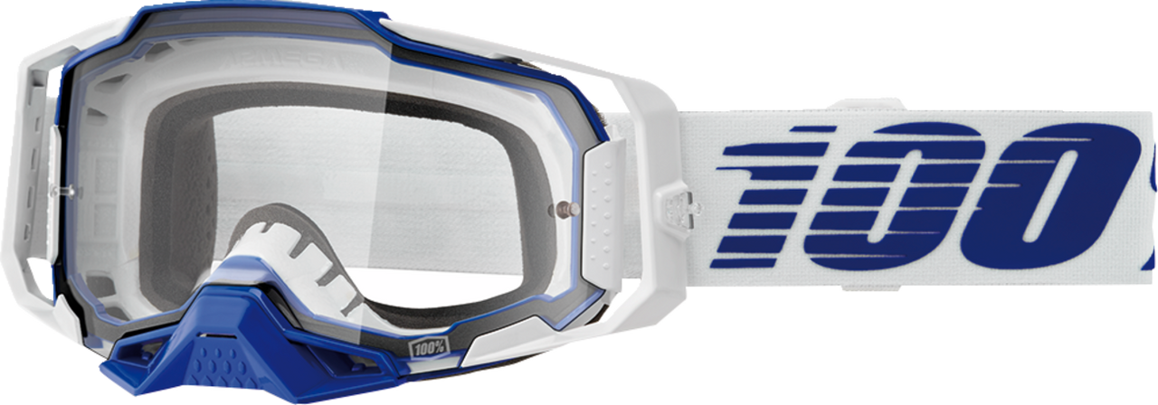 100% Armega Goggle - Blue - Clear Lens 50004-00031