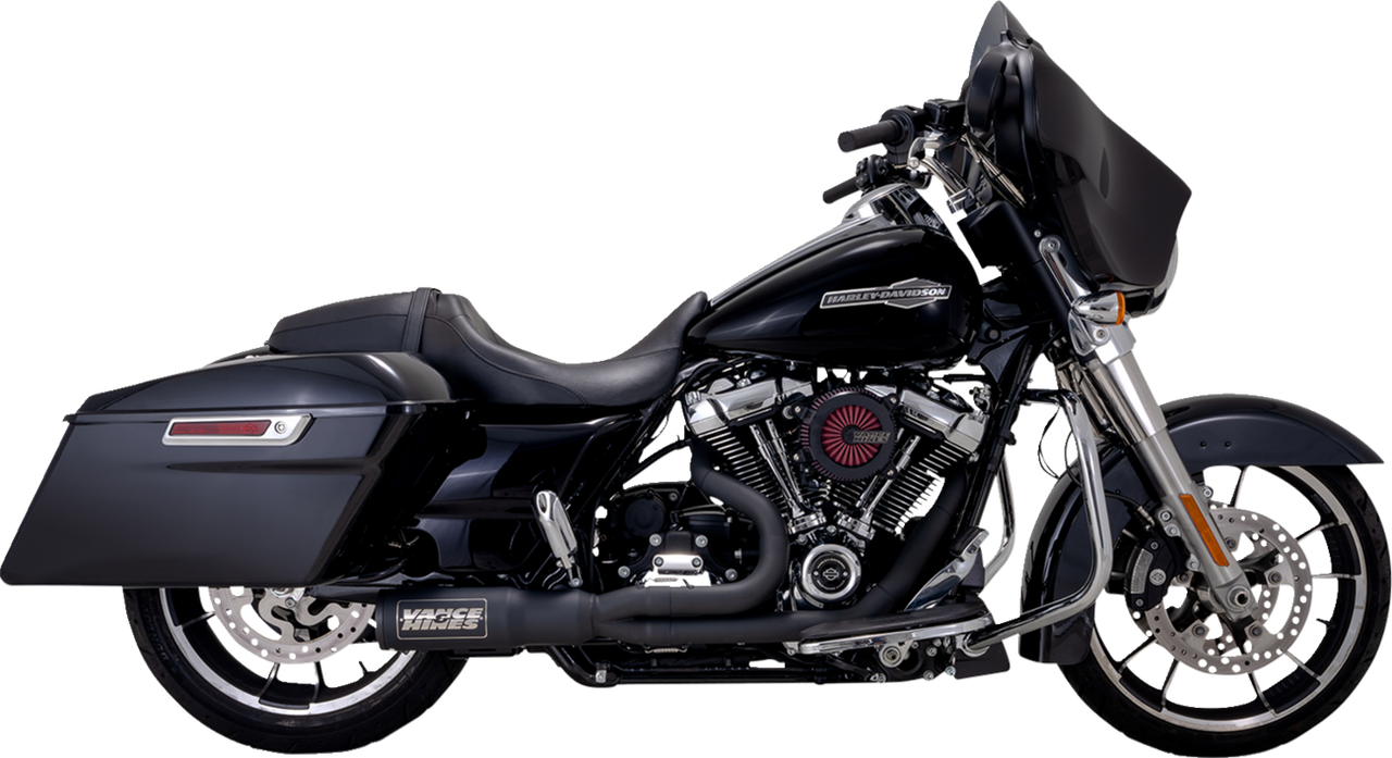 VANCE & HINES 2-into-1 High Output PCX™ Exhaust System - Black - Touring 47321-22